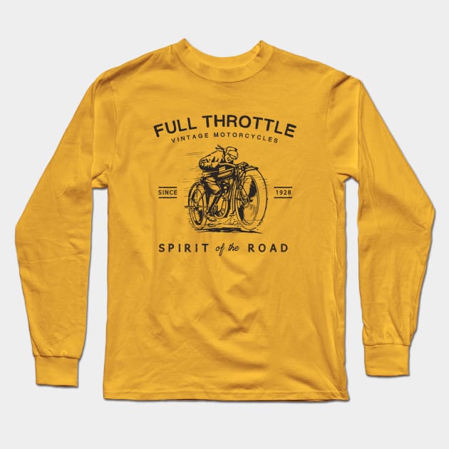 Full Throttle Long Sleeve T-Shirt by Kingrocker Clothing